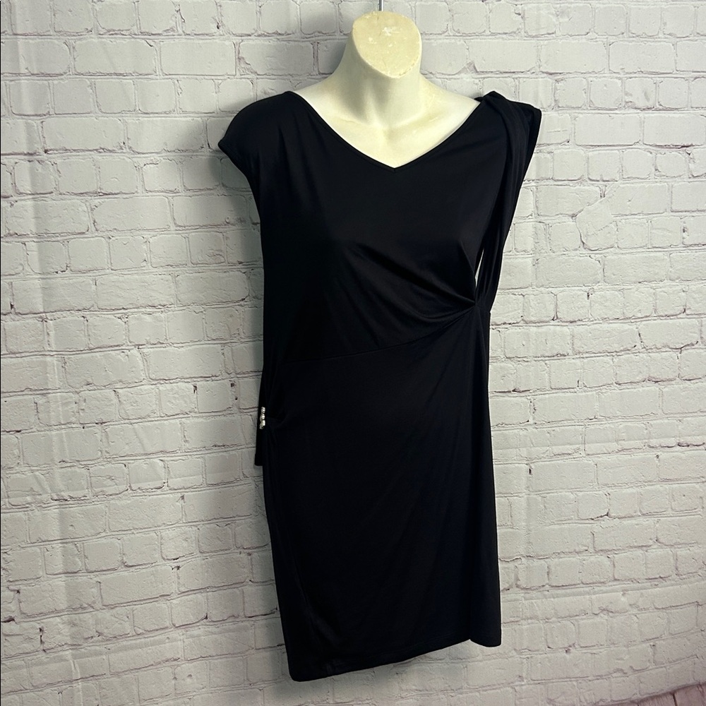Miss Sixty New Asymmetric Bodycon Midi Dress Size Extra Small Dark Romance Y2k — image 2 of 8
